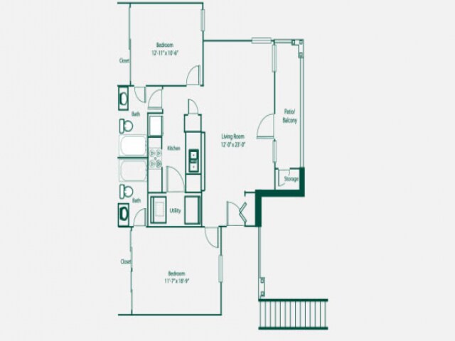 D 2X2 716 floor plan